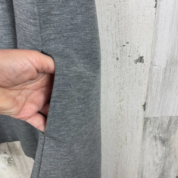 Matilda Jane open front waterfall cardigan gray size Small sleeveless layering - Picture 7 of 7